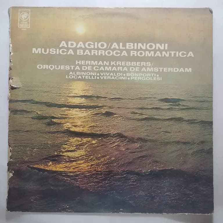 Portada de Adagio/Albinoni, Musica Barroca Romantica — Herman Krebbers
